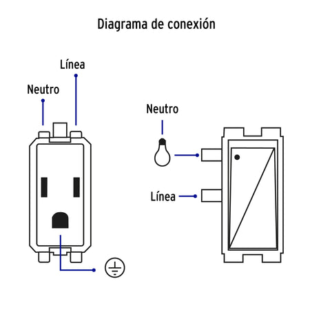 Placa armada contacto 2 interruptores, negro, Línea Italiana