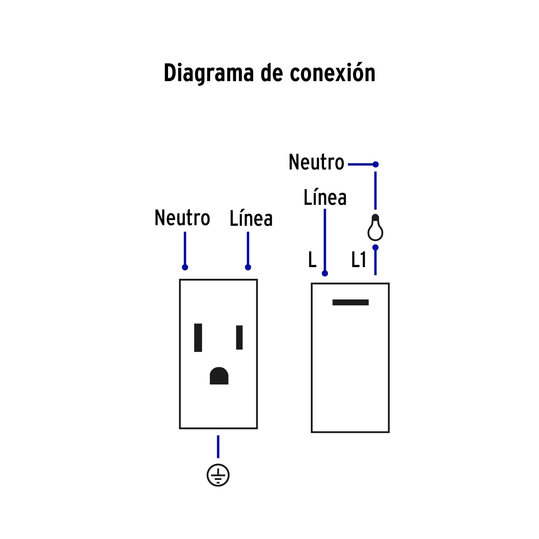 Placa armada 2 interruptores y contacto 1 mod Lisboa negra