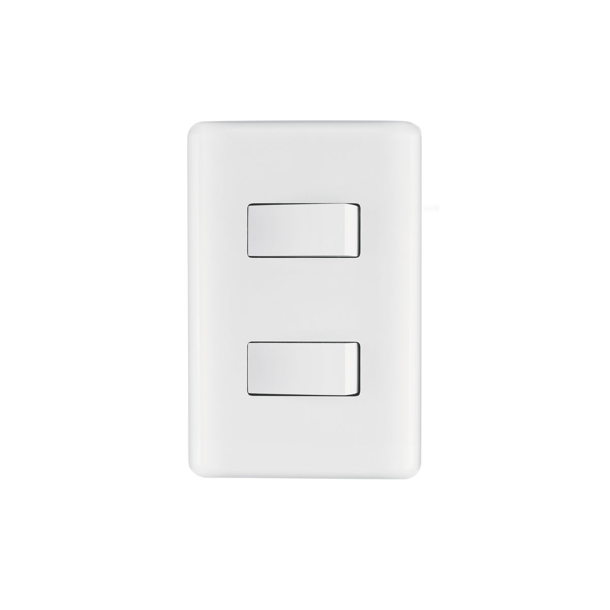 Placa armada con 2 interruptores sencillos, Volteck Basic