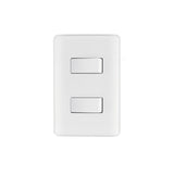 Placa armada con 2 interruptores sencillos, Volteck Basic