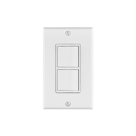 Placa armada con 2 interruptores sencillos, línea Classic