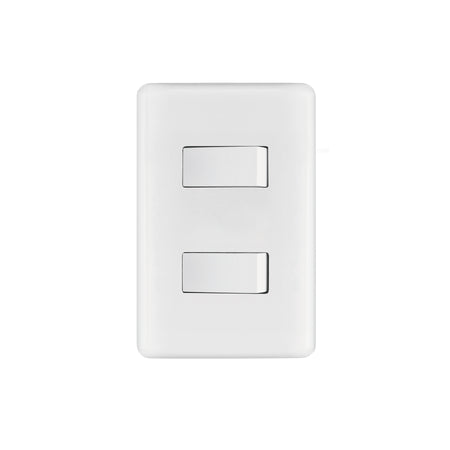 Placa armada 1 interruptor sencillo + 1 de 3 vías, Basic