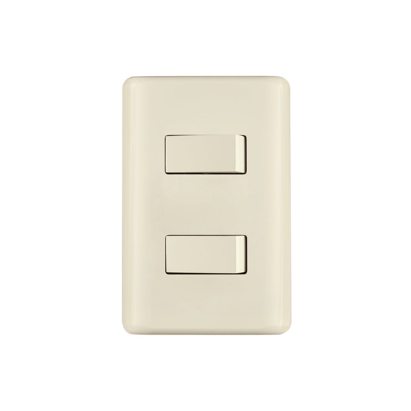 Placa armada 1 interruptor y 1 escalera, marfil, Basic