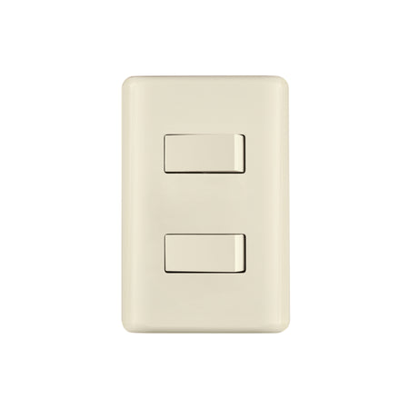 Placa armada 1 interruptor y 1 escalera, marfil, Basic