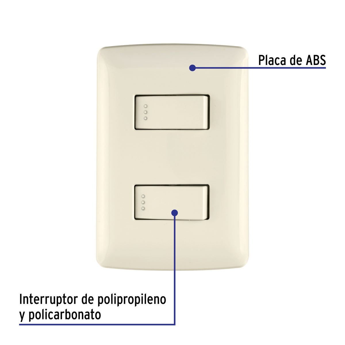 Placa armada 2 interruptores sencillos,madera,línea Italiana