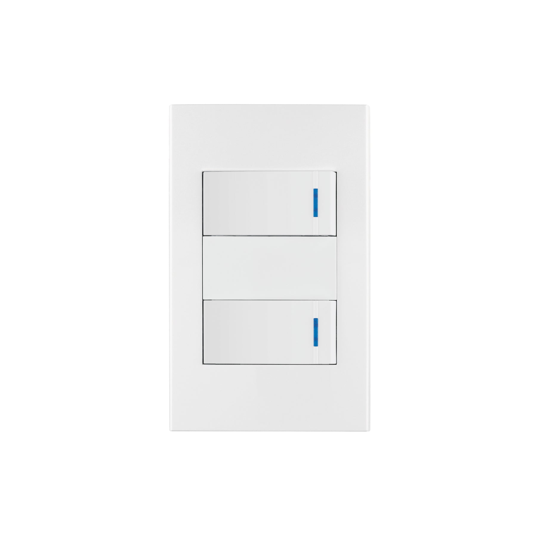 Placa armada 2 interruptores, 1 módulo, Española, blanco
