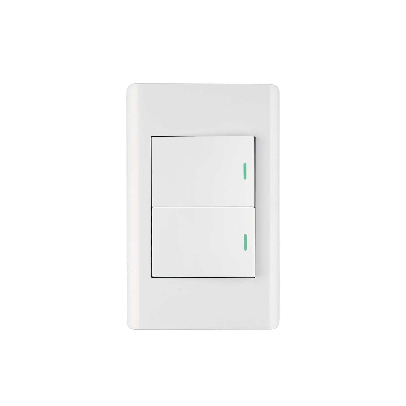 Placa armada blanca 1 interruptor y 1 de 3vías 1.5mód,Lisboa