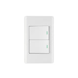 Placa armada blanca 1 interruptor y 1 de 3vías 1.5mód,Lisboa