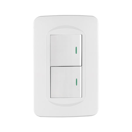 Placa armada 1 interruptor y 1 de 3 vías 1.5 mód, Toledo