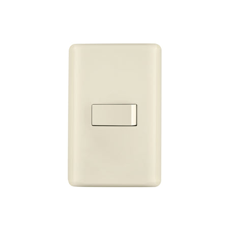 Placa armada 1 interruptor sencillo, marfil, Volteck