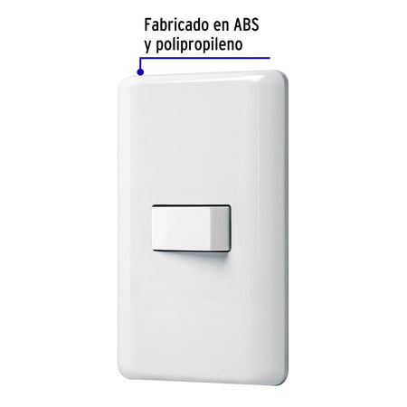 Placa armada con 1 interruptor sencillo Volteck Basic