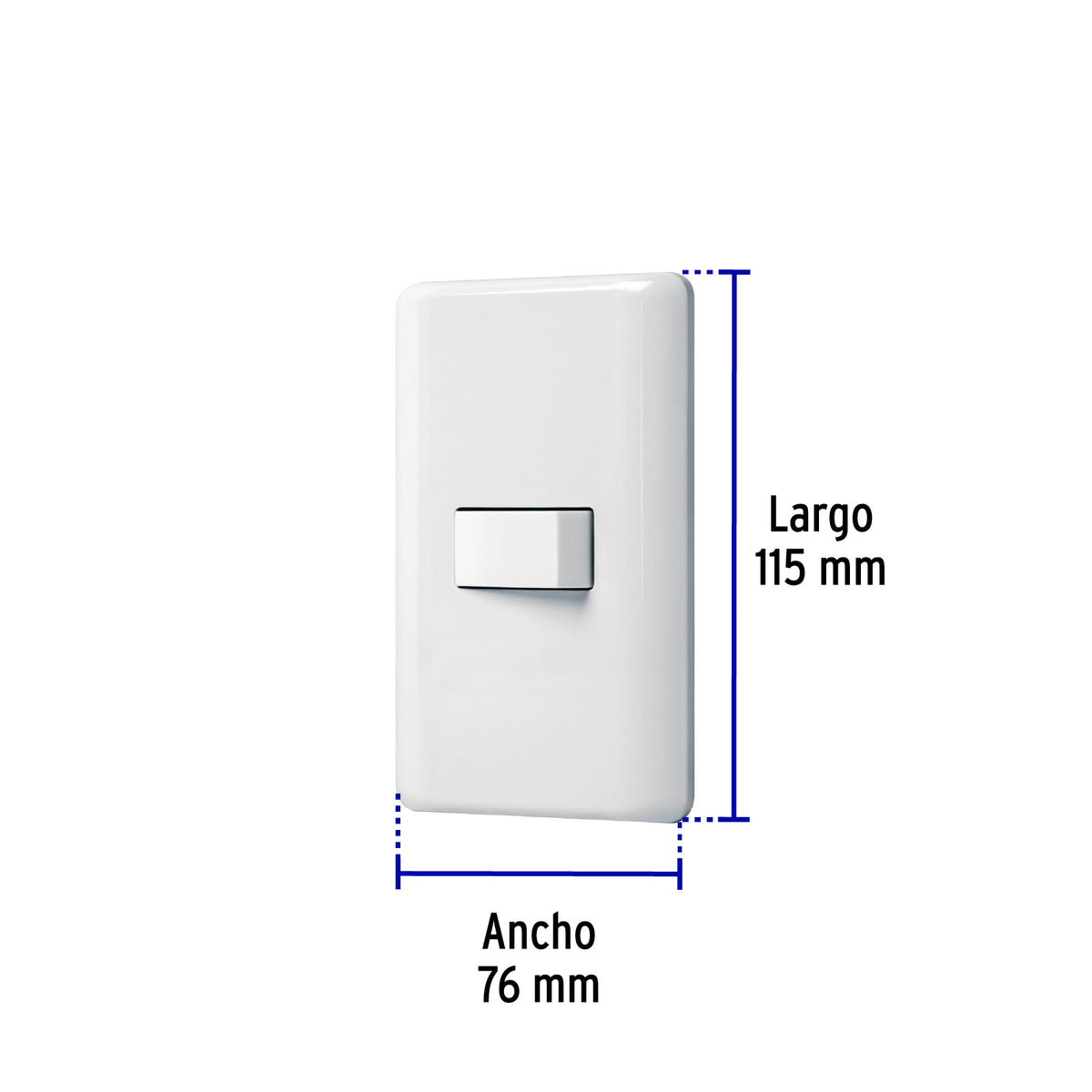 Placa armada con 1 interruptor sencillo Volteck Basic