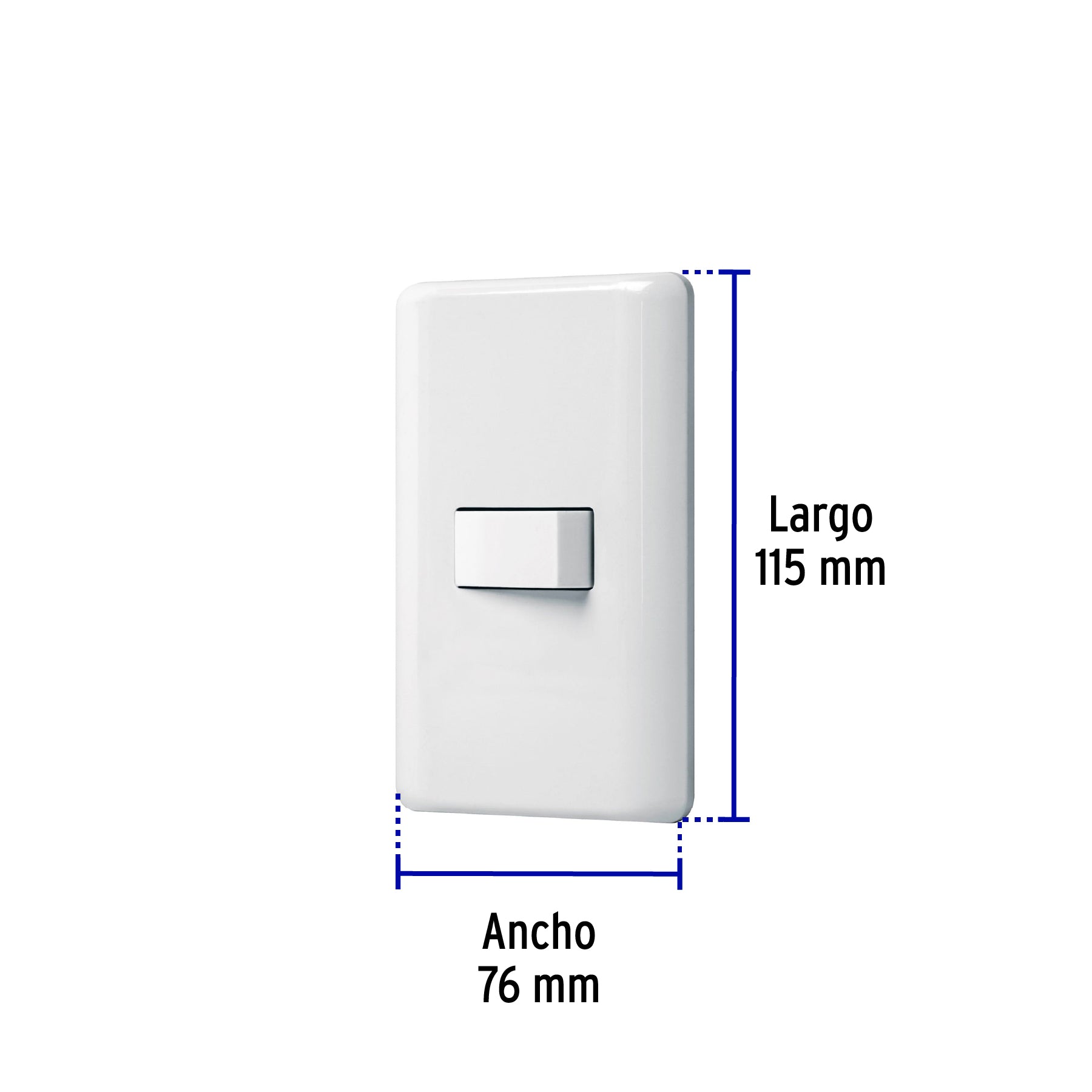 Placa armada con 1 interruptor sencillo Volteck Basic