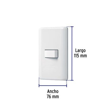 Placa armada con 1 interruptor sencillo Volteck Basic