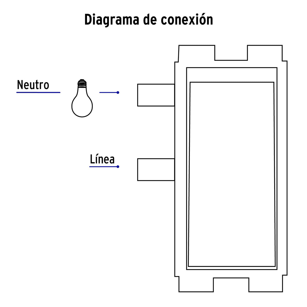 Placa armada con 1 interruptor sencillo Volteck Basic