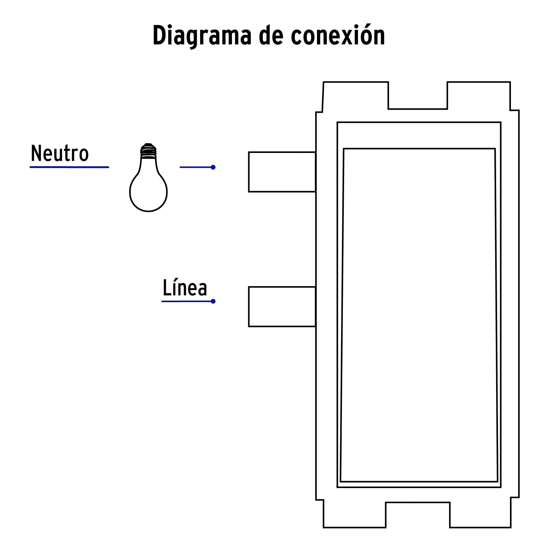 Placa armada con 1 interruptor sencillo Volteck Basic