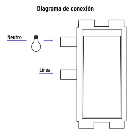Placa armada con 1 interruptor sencillo Volteck Basic