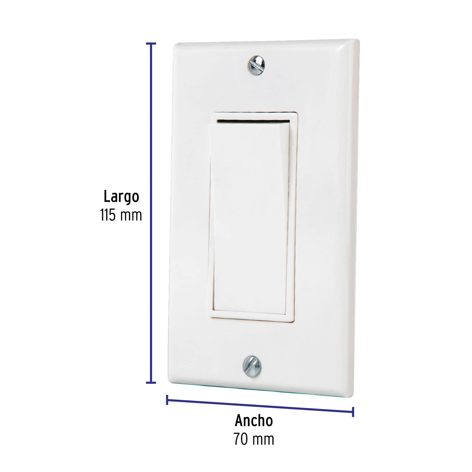 Placa armada con interruptor sencillo Classic, Volteck