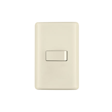 Placa armada 1 interruptor de escalera, marfil, Basic