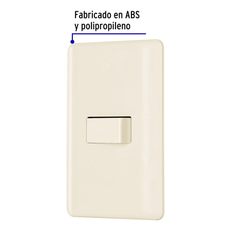 Placa armada 1 interruptor de escalera, marfil, Basic