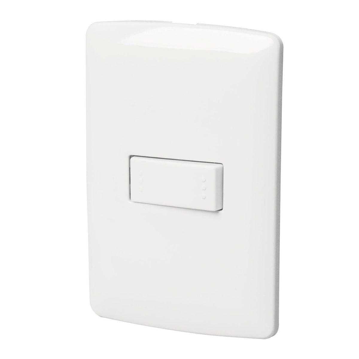 Placa armada 1 interruptor escalera, blanco, línea Italiana blanco