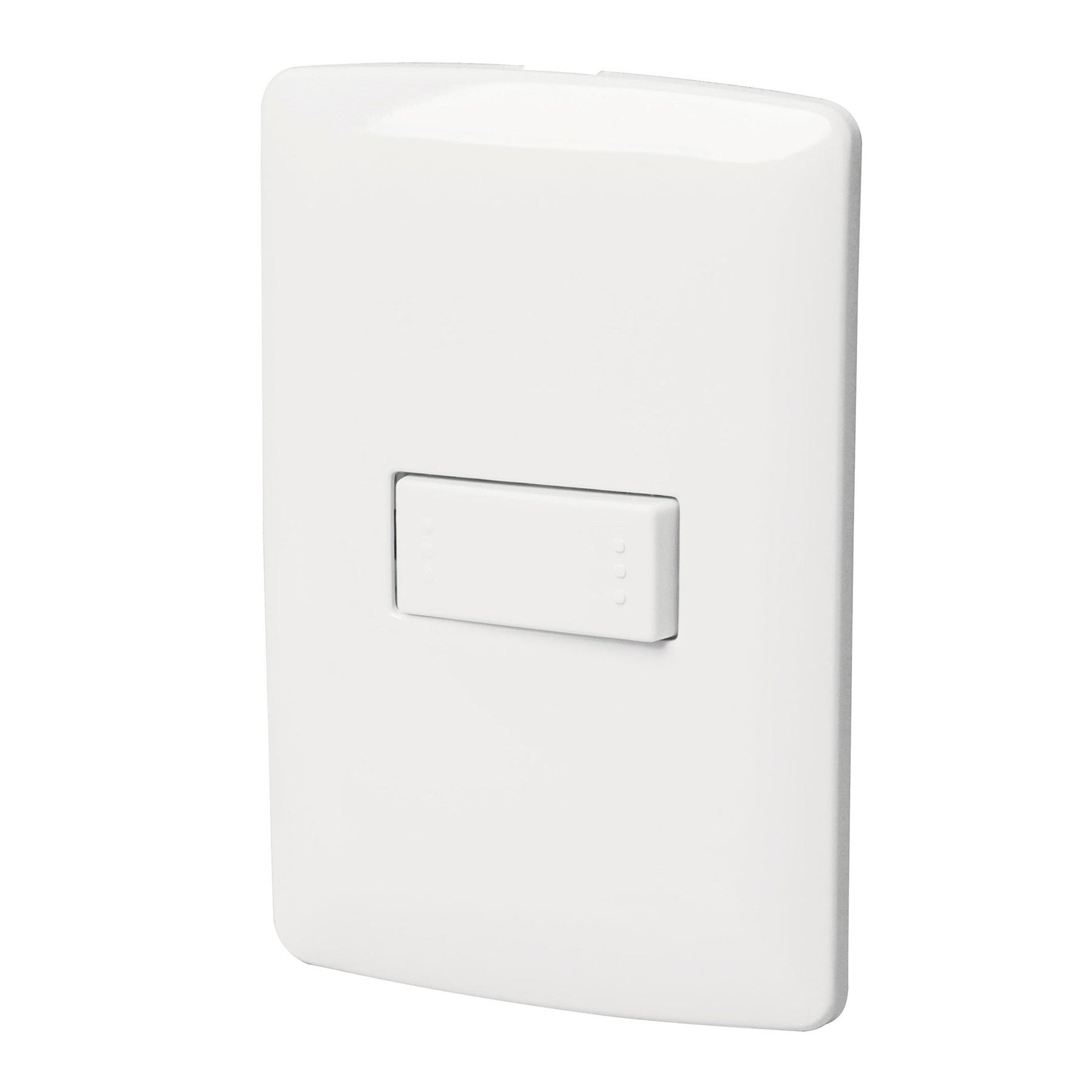Placa armada 1 interruptor escalera, blanco, línea Italiana blanco