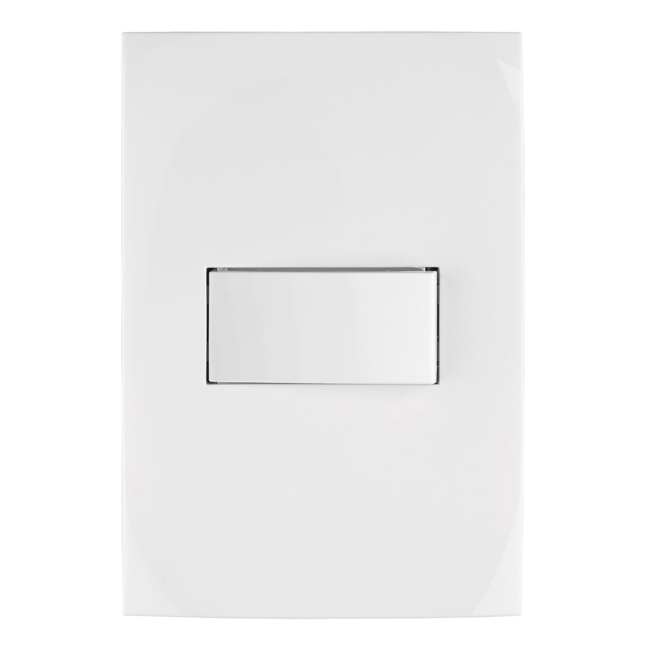 Placa armada con interruptor escalera linea Oslo blanco