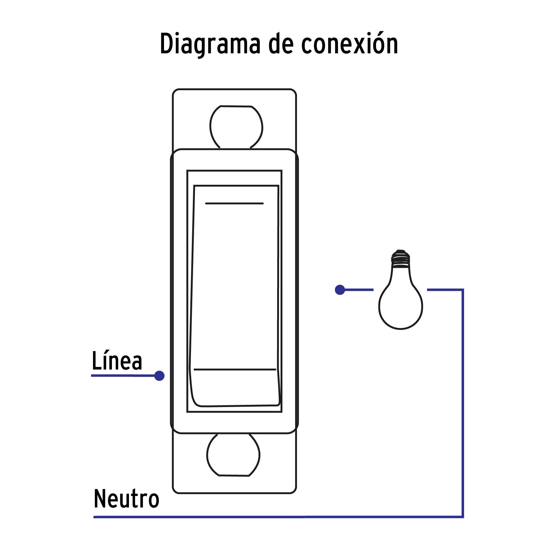 Placa armada con interruptor sencillo, línea Económica