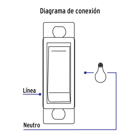 Placa armada con interruptor sencillo, línea Económica