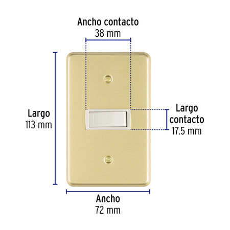 Placa armada con interruptor sencillo, línea Económica