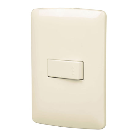 Placa armada 1 interruptor sencillo, madera, línea Italiana