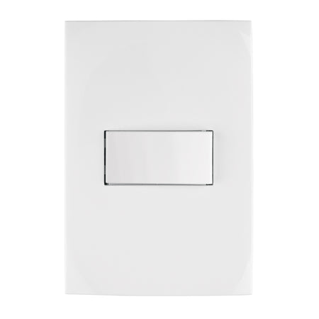 Placa armada con interruptor sencillo linea Oslo blanco