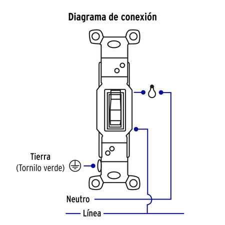 Placa armada interruptor sencillo, línea Standard, aluminio