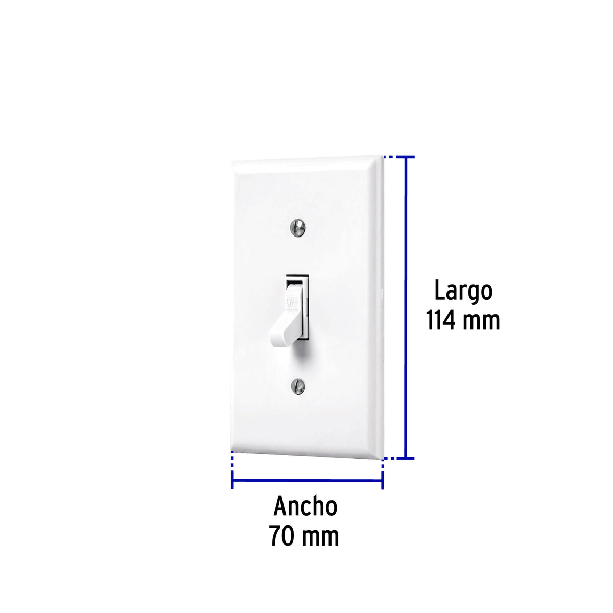 Placa armada interruptor sencillo linea Standard blanco
