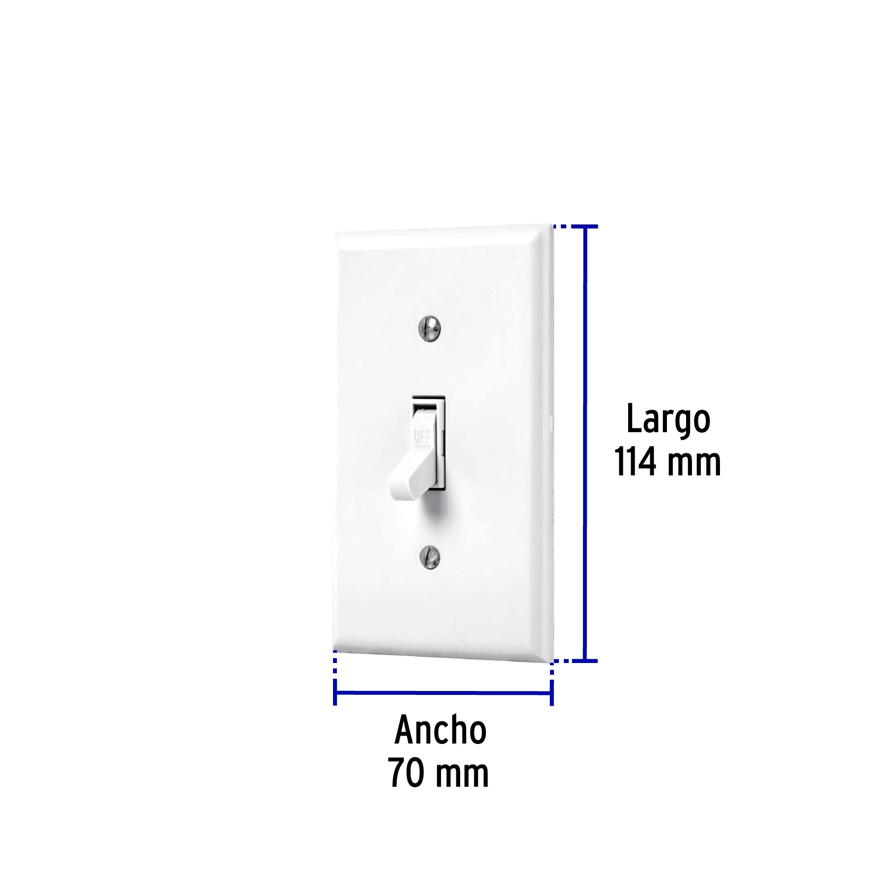 Placa armada interruptor sencillo linea Standard blanco