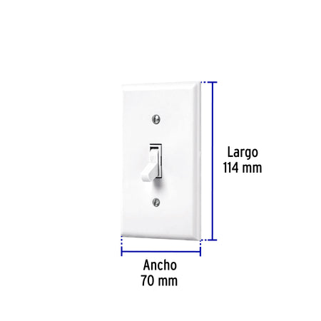 Placa armada interruptor sencillo linea Standard blanco