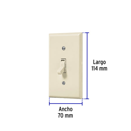 Interruptor vertical de palanca, Standard, marfil, Volteck