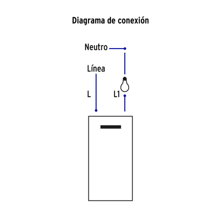 Placa armada 1 interruptor de 3vías, 1.5mód, Española,blanco