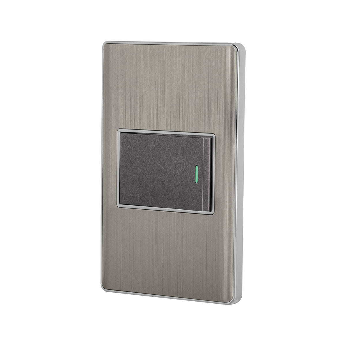 Placa armada acero 1 interruptor de 3 vias 1.5 mod Lisboa