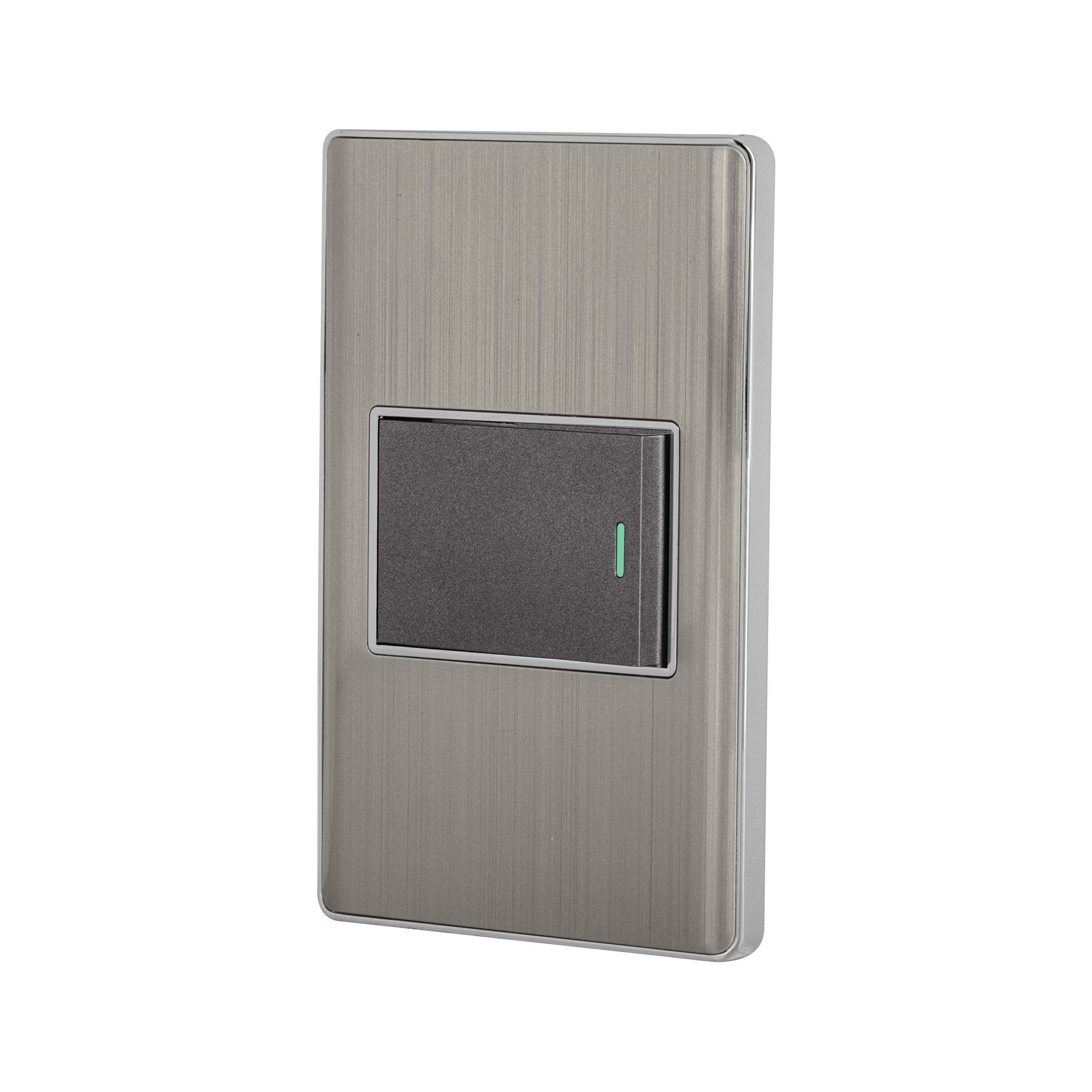 Placa armada acero 1 interruptor de 3 vias 1.5 mod Lisboa