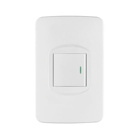 Placa armada 1 interruptor de 3 vías 1.5 módulos, Toledo