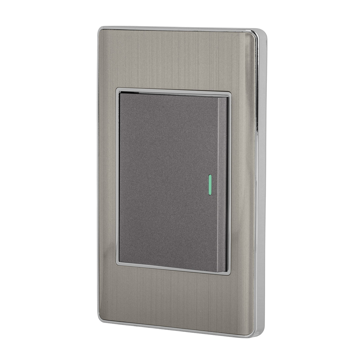 Placa armada acero inox 1 interruptor 3 modulos Lisboa