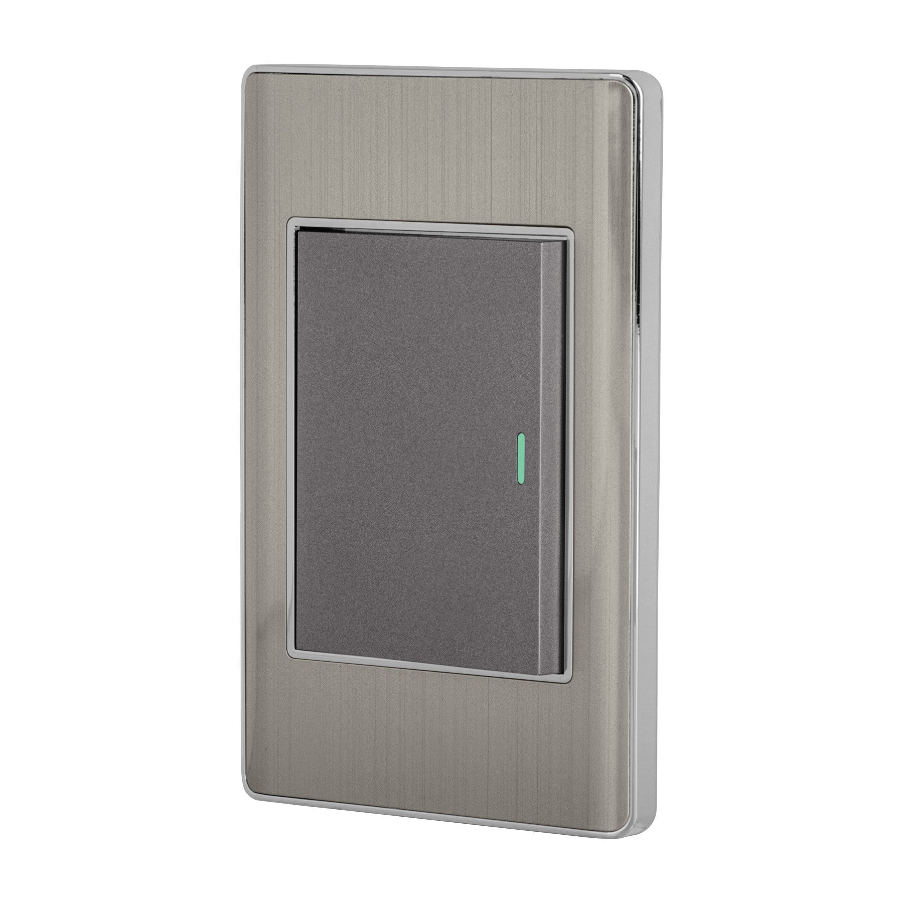 Placa armada acero inox 1 interruptor 3 modulos Lisboa