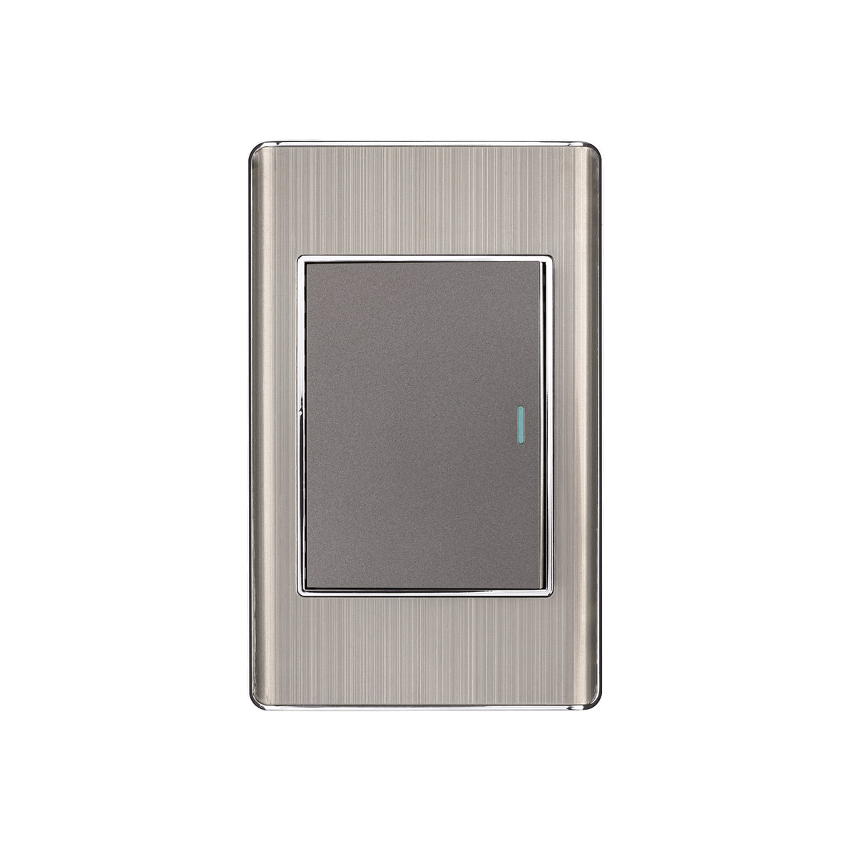 Placa armada acero inox 1 interruptor 3 modulos Lisboa