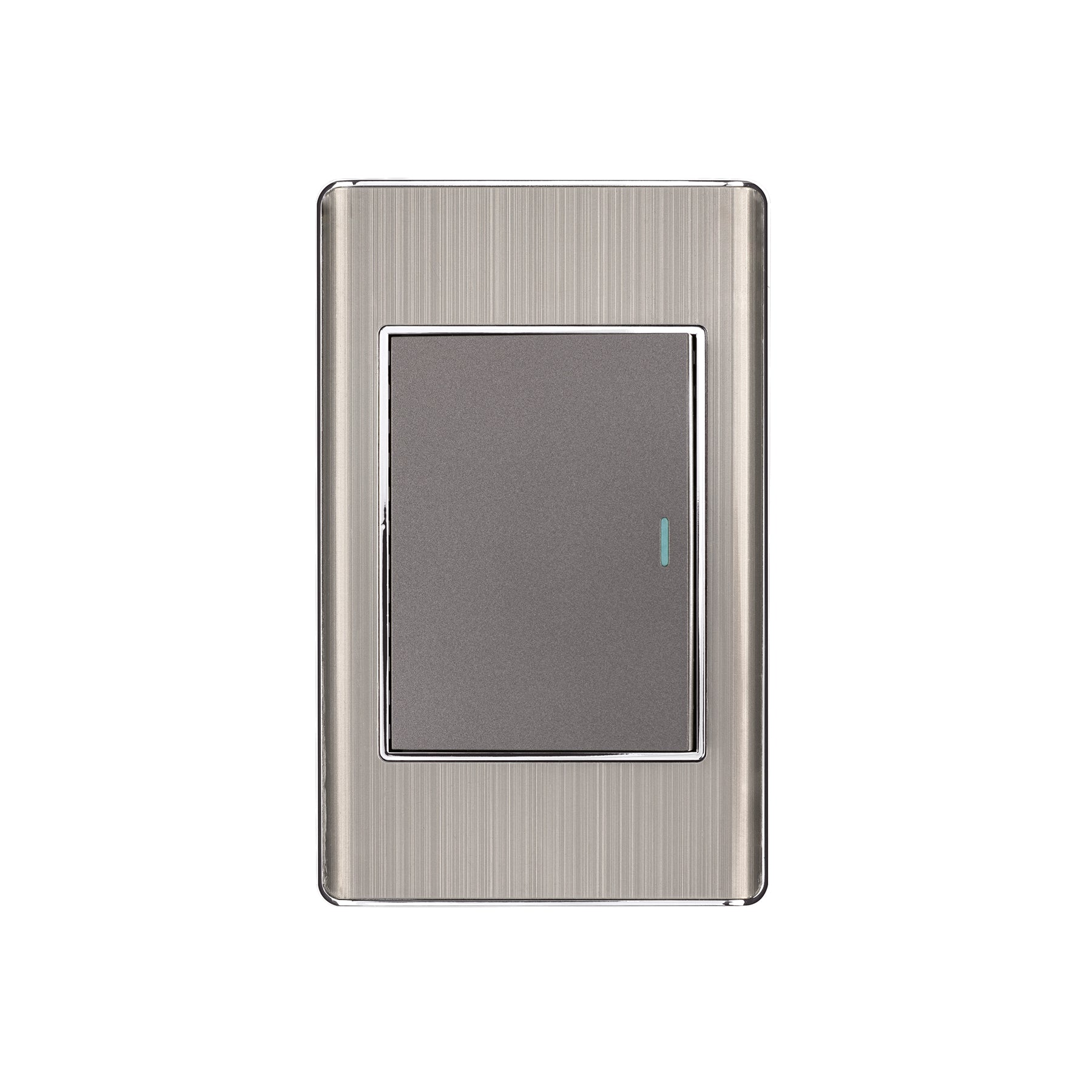 Placa armada acero inox 1 interruptor 3 modulos Lisboa