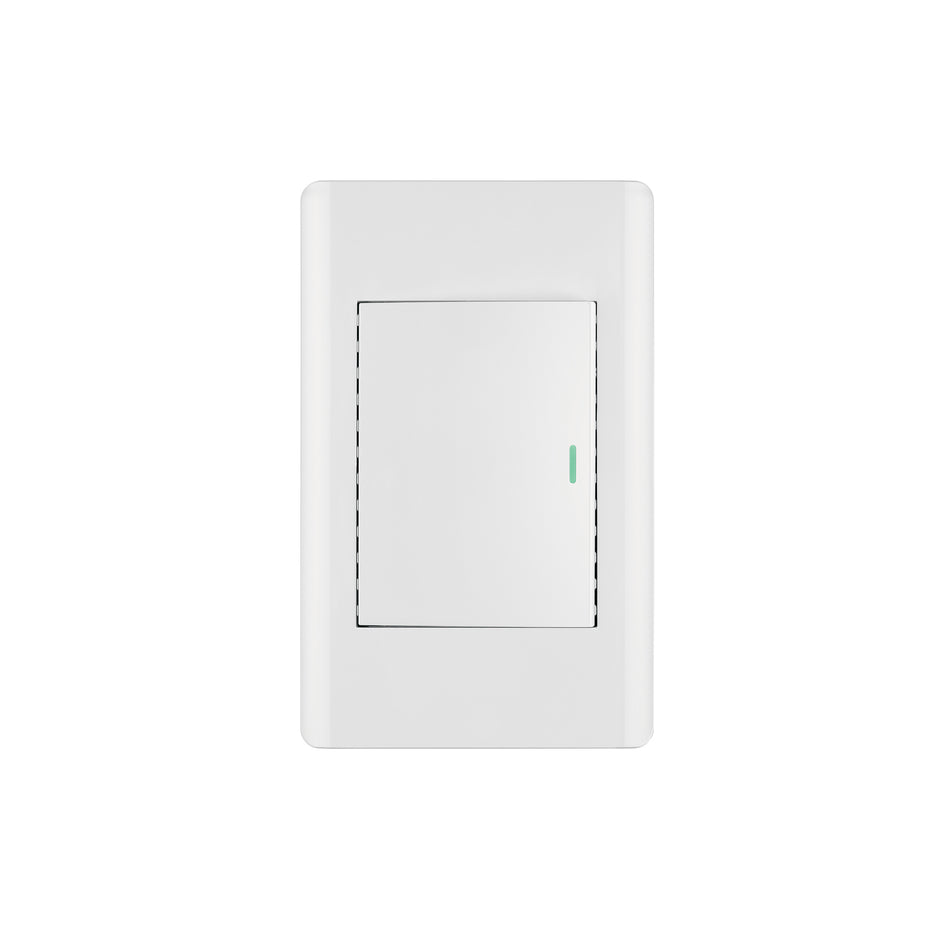 Placa armada blanca 1 interruptor 3 módulos, Lisboa, Volteck