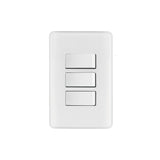Placa armada con 3 interruptores sencillos, Volteck Basic