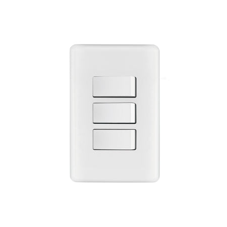 Placa armada con 3 interruptores sencillos, Volteck Basic