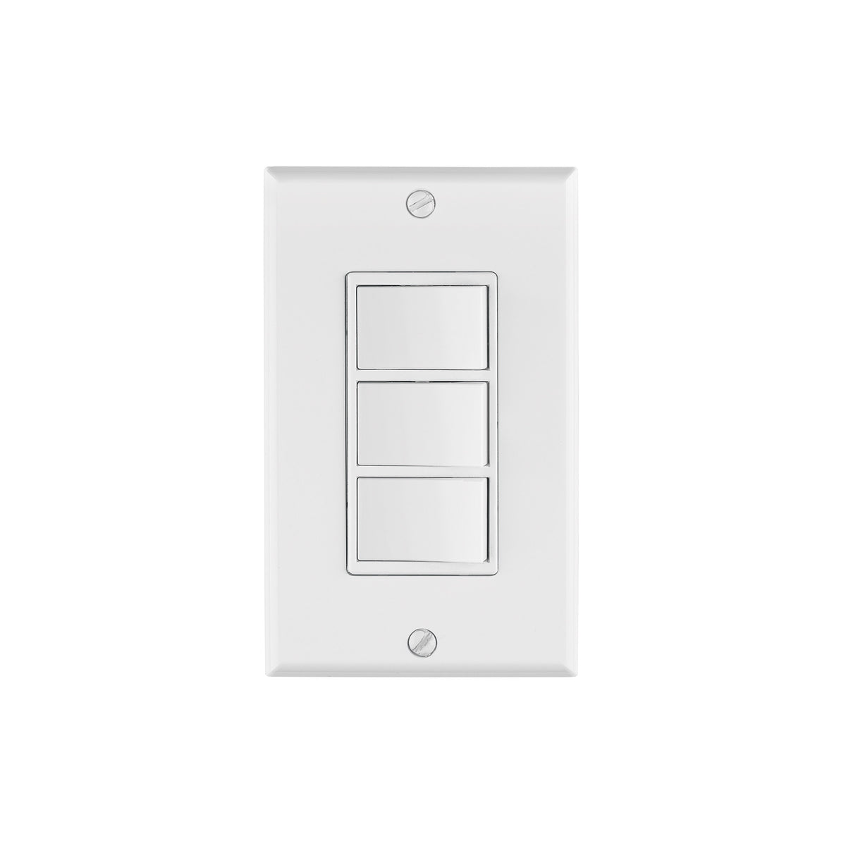 Placa armada con 3 interruptores sencillos, línea Classic