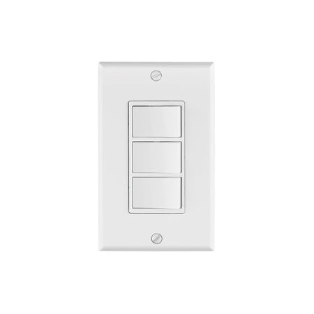 Placa armada con 3 interruptores sencillos, línea Classic